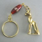 Large Egyptian Cat Gold Key Chain Ring (EC-KEY105) Large Egyptian Cat Gold Key Chain Ring (EC-KEY105)