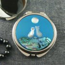 Two Kitty Cat Mother of Pearl and Shell Compact - SP (EC-COM101)