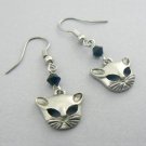Cat Mask Earrings -Silver Pewter (EC-EAR105)