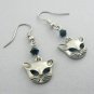 Cat Mask Earrings -Silver Pewter (EC-EAR105)