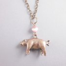 Copper 3D Pig Hog Necklace Pendant (EC-NEC904)