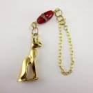 Large Egyptian Cat Gold Rear View Mirror Car Charm (EC-CRV105)