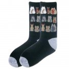 Chic Cats Colorful Black Crew Socks (EC-SOX101)