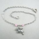 Flying Pig Pewter Anklet Chain Ankle Bracelet (EC-ANK901)