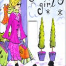 Shopping Girl Single Switchplate New Handcrafted USA