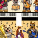 Musical Dogs Single Switchplate Cover Handcrafted USA