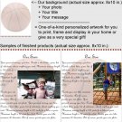 Personalized artwork: basketball design + your photo + your message