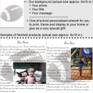 Personalized artwork: football design + your photo + your message