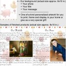 Personalized artwork: toys design + your photo + your message