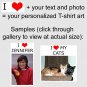 Personalized "I heart" T-shirt art with your photo and text
