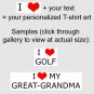 Personalized "I heart" T-shirt art with your text (no photo)