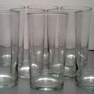 Set of 8 tall clear glasses - 10 oz. size