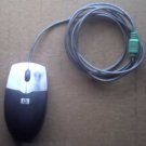 Hewlett Packard HP two-button trackball mouse with scrolling wheel and cable