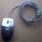Hewlett Packard HP two-button trackball mouse with scrolling wheel and cable