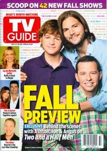 TV Guide magazine - double issue #3065/66, September 12, 2011 - Ashton Kutcher John Cryer cover