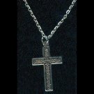 Silver-tone cross pendant