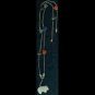 Liquid silver pendant with colorful hearts and bear