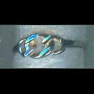 Sterling silver chain-link design ring