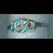 Sterling silver chain-link design ring