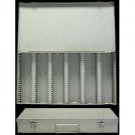 Vintage divided metal 2X2 slide case - 150 capacity