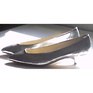 Shoes - silver leather pumps - "Lora" by Concordia - size 8.5 M