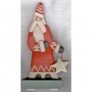 Wooden figurine - Santa with star - Christmas/holiday decoration
