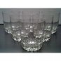 Set of 6 multifaceted-base clear glasses - 8 oz., juice / cocktail size
