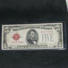 1928E Legal Tender VF $5.00 Dollar Bill RED SEAL