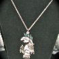 Silver & Turquoise Myan Parrot on .925 silver rope chain