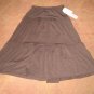New Brown Juniors Ruffle Jersey Skirt Medium . W/TAGS