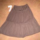 New Brown Juniors Ruffle Jersey Skirt Medium  . W/TAGS