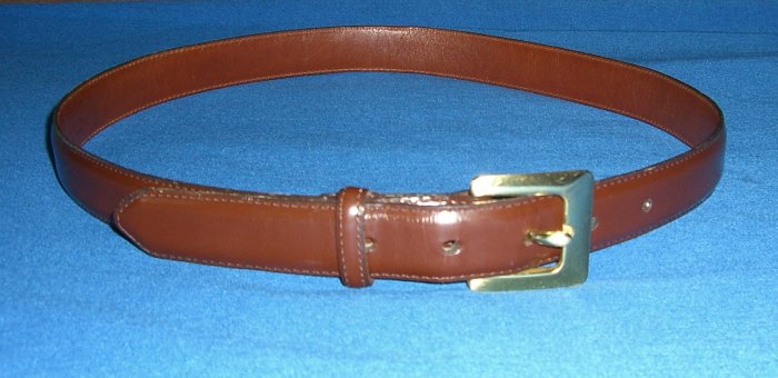 Authentic Womens Coach Brown Belt with Brass Buckle