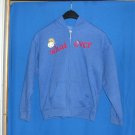 Hanes Her Way Stay Clean Blue What Ever Zip up Hooded Sweatshirt