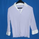 Cherokee Lavender Knitted Collar Top Misses