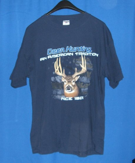 Dark Blue Deer Hunting An American Tradition T-Shirt