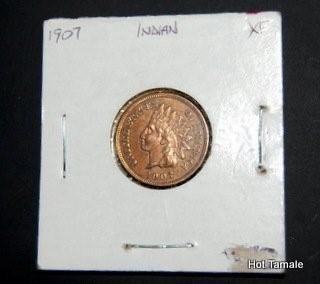 1907 Indian Head Penny XF Estate Lot f20209