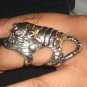 Gothic Full Finger Silver Tone Lizard Ring