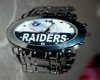 NFL Oakland Raiders Mens Silver Tone Watch