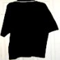 Mens Knitted Polo Shirt Black with White Stripes on Collar Short Sleeve