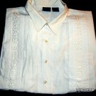 Mens TROPI - COOL WHITE Guayabera Button Up Short Sleeve Shirt
