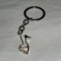 White Steel Womens DESIGNER OPEN TOE PUMP KEYCHAIN