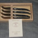 Laguiole cheese knive set of 4 w black handles