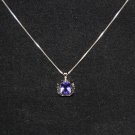 .925 Sterling Silver Amethyst Pendant & .925 Chain