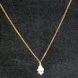 Gold Tone Chain & Opal Pendant Estate Lot #223