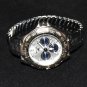 Silver Stainless Steel Mens Fossil Blue Wrist Watch Chronograph