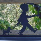Boy Dog and Candle to Bed Decorative Wood Silhouette Great Gift
