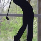 Male Golfer at end of Swing Decorative Silhouette.