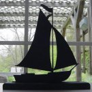 A Pleasure Sailing Boat Hand-cut Wood Silhouette