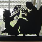 Mother and Child-Victorian Decorative Silhouette Nice!