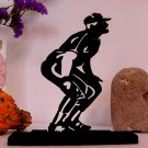 Baseball Player Waiting for the Fly Ball Decorative Wood Silhouette